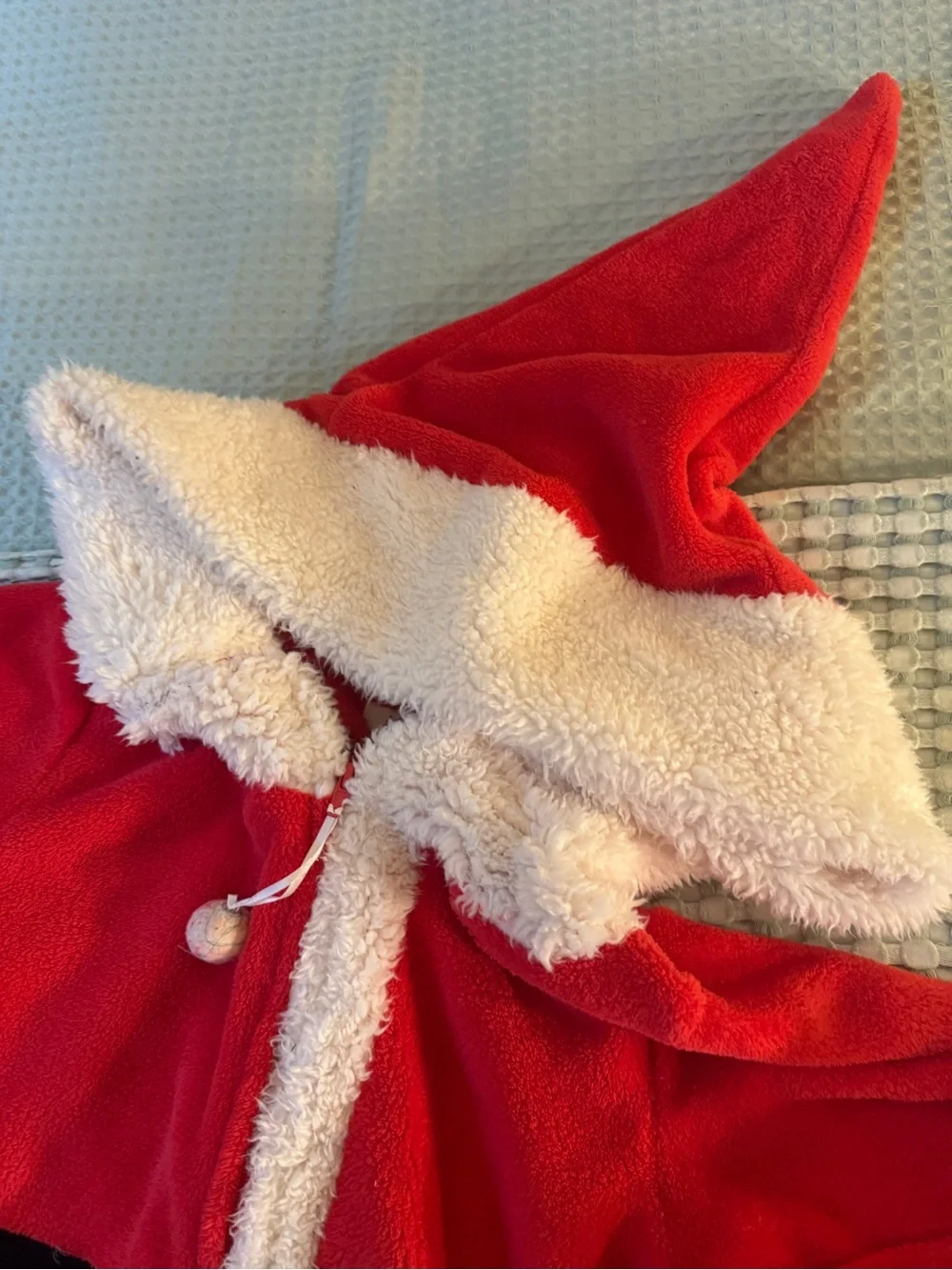 Francesca's Red Santa Hooded Onesie